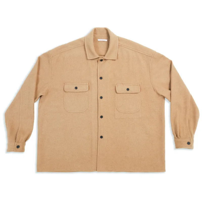 Park Shirt/Jacket - Tan Cashmere sold by S.K. Manor Hill