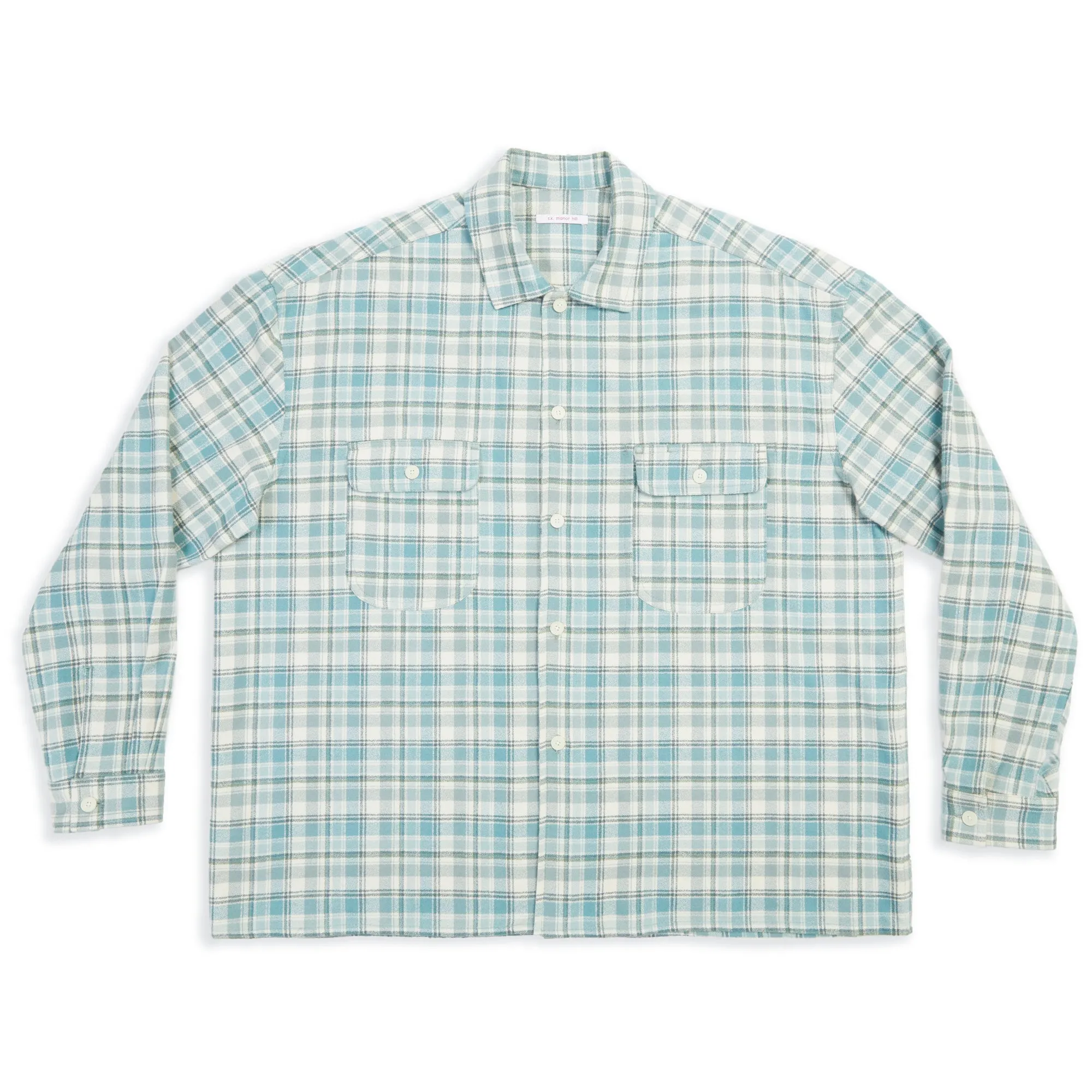 Park Shirt/Jacket - Smoky Blue Plaid Organic Cotton sold by S.K. Manor Hill
