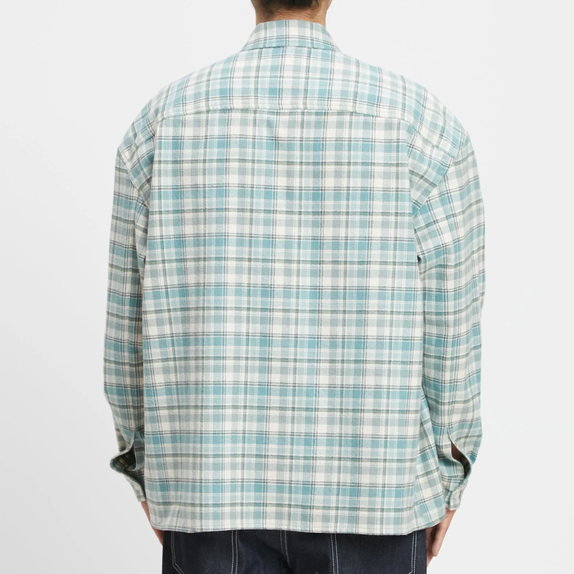 Park Shirt/Jacket - Smoky Blue Plaid Organic Cotton sold by S.K. Manor Hill product image thumbnail 5