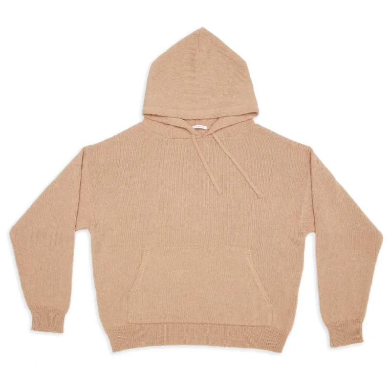 Knit Hoodie - Camel Alpaca/Wool sold by S.K. Manor Hill