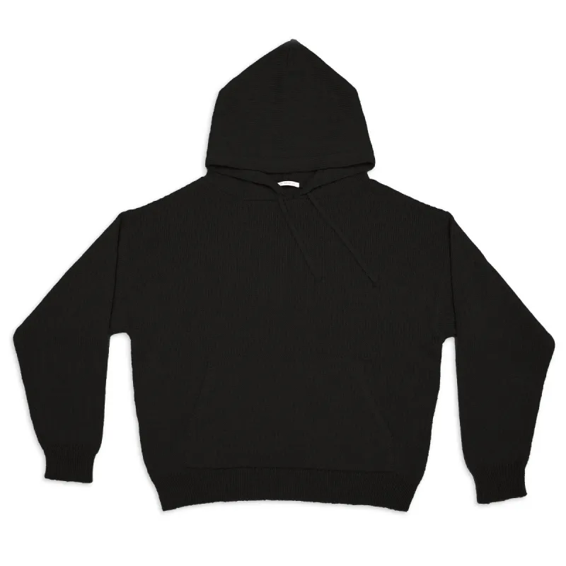 Knit Hoodie - Black Alpaca/Wool sold by S.K. Manor Hill