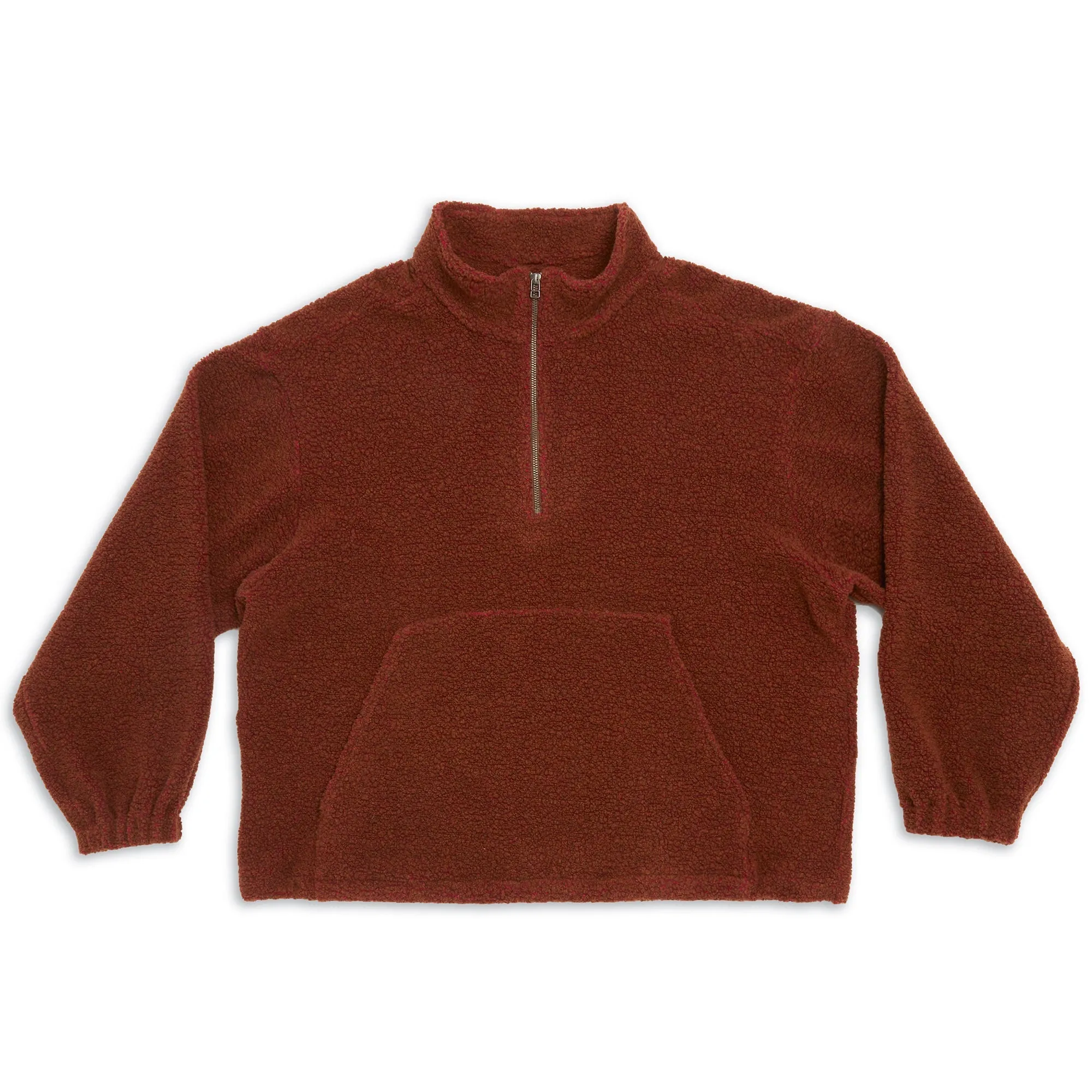 Half Zip Fleece - Brown/Magenta Wool Pile sold by S.K. Manor Hill