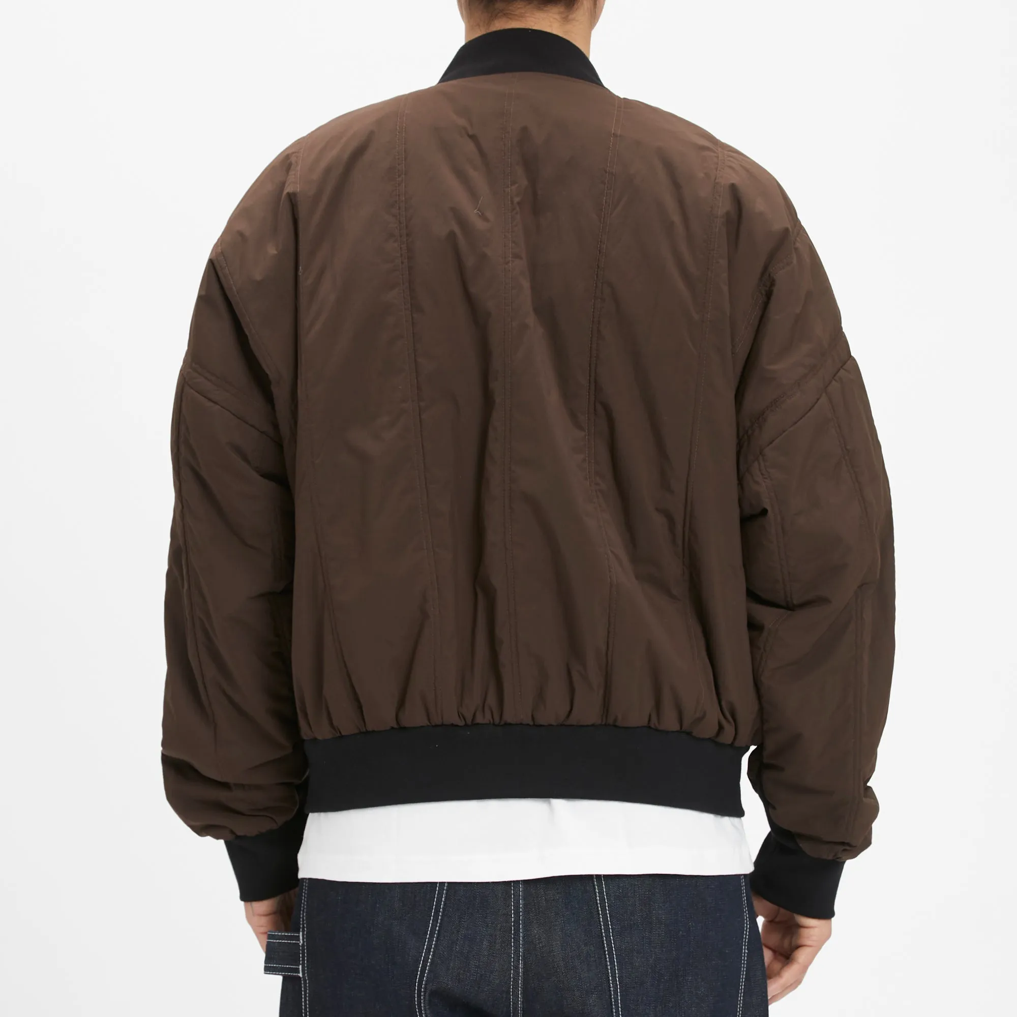 Reversible Bomber Jacket - Brown Quilted Recycled Nylon WR sold by S.K. Manor Hill product image thumbnail 5