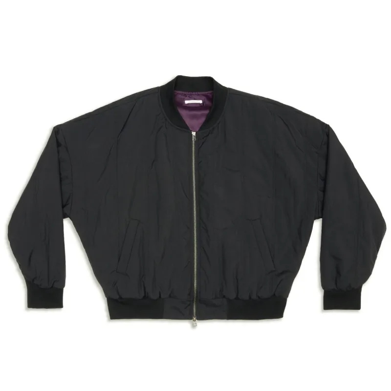 Reversible Bomber Jacket - Black Quilted Recycled Nylon WR sold by S.K. Manor Hill