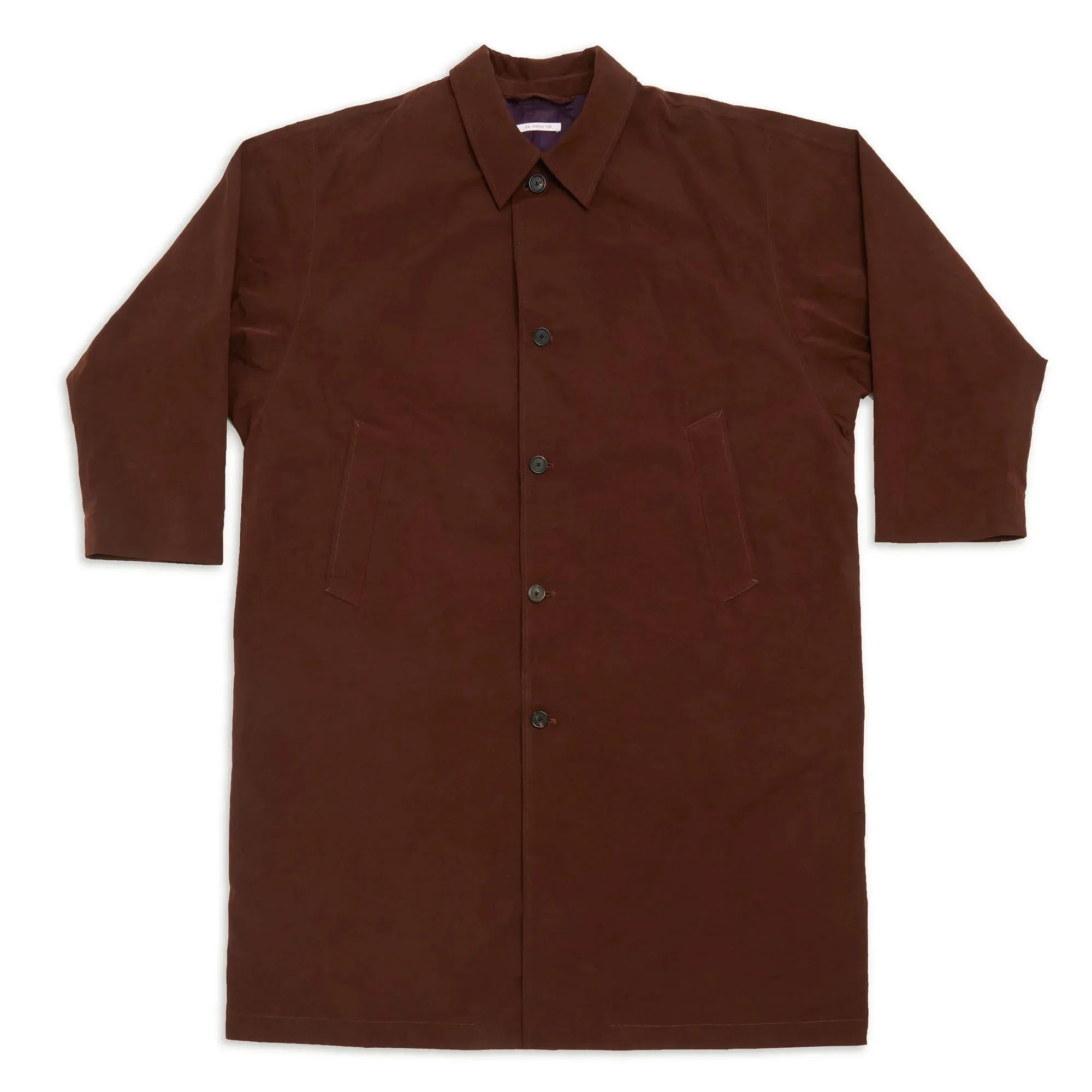 Mountain Trench Coat - Brown Waxed Cotton/Nylon WR sold by S.K. Manor Hill