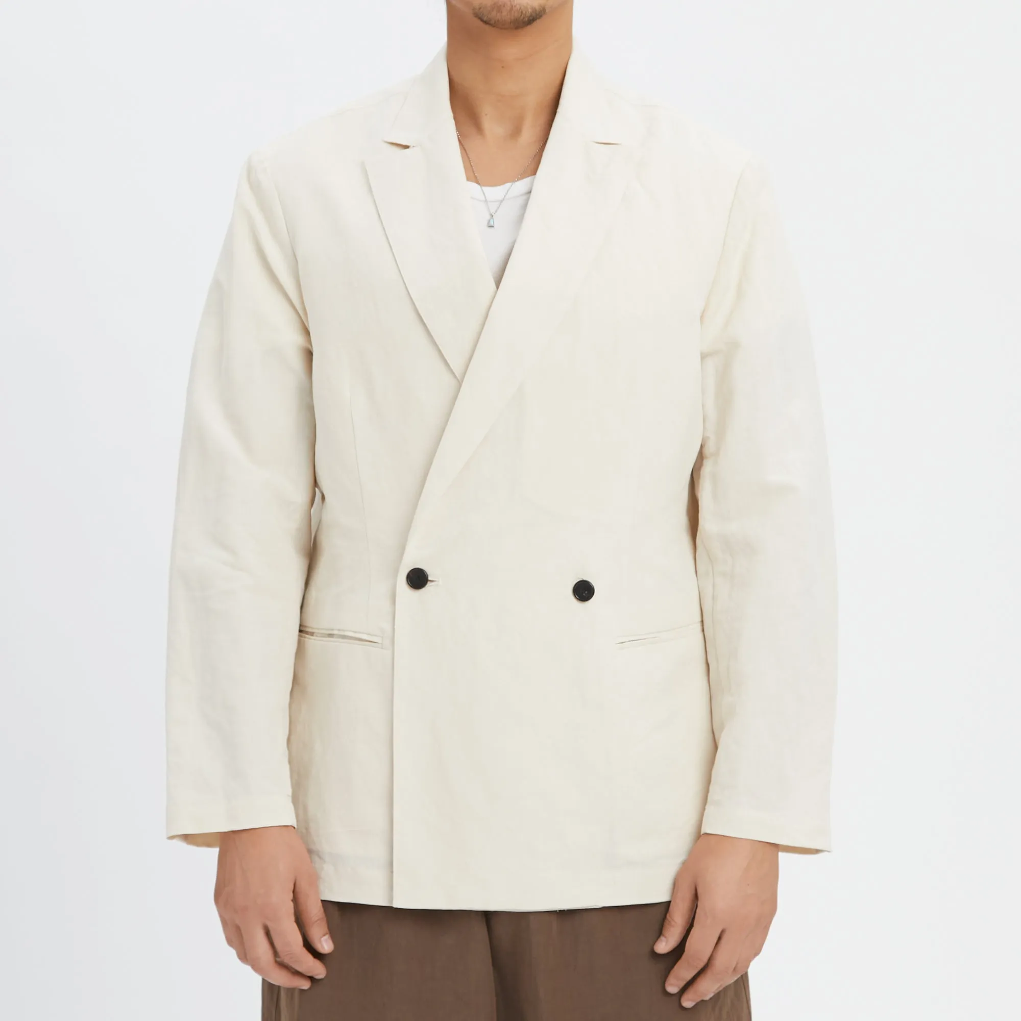 Darwin Blazer - Bone Linen / Cotton sold by S.K. Manor Hill product image thumbnail 3