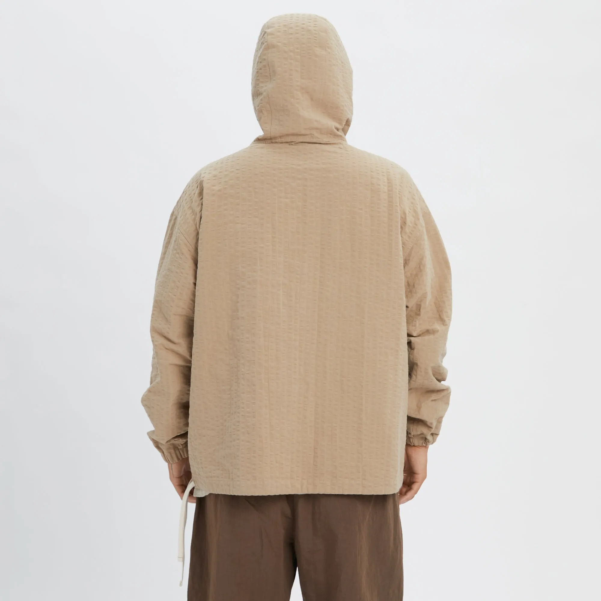 Pod Pullover Jacket - Tan Puckered Cotton sold by S.K. Manor Hill product image thumbnail 5
