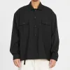 Park Shirt/Jacket - Black Tropical Wool sold by S.K. Manor Hill