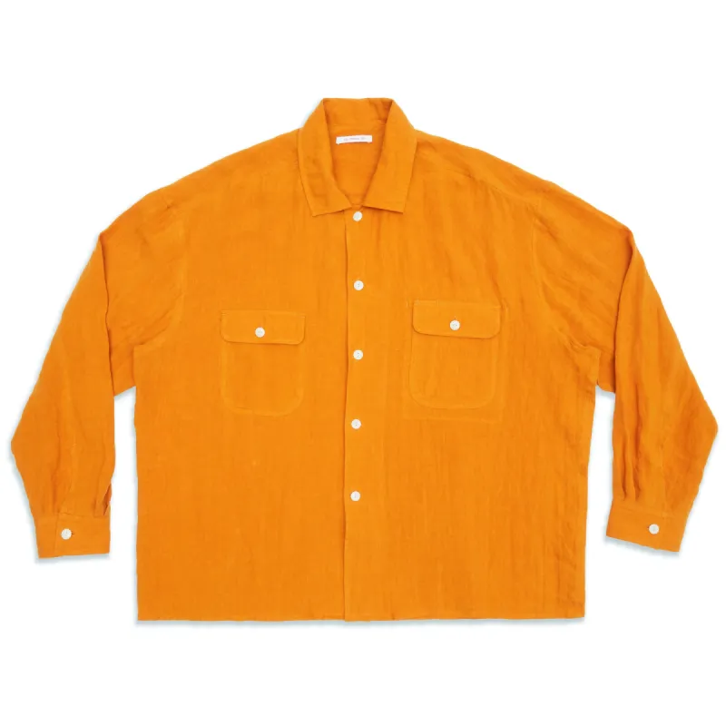 Park Shirt/Jacket - Burnt Orange Linen made by S.K. Manor Hill