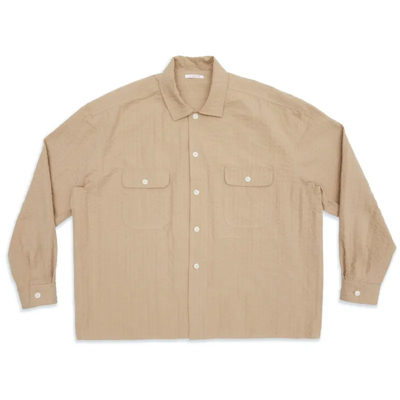 Park Shirt/Jacket - Tan Puckered Cotton sold by S.K. Manor Hill