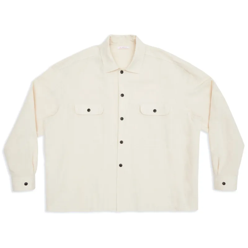 Park Shirt/Jacket - Bone Linen / Cotton made by S.K. Manor Hill