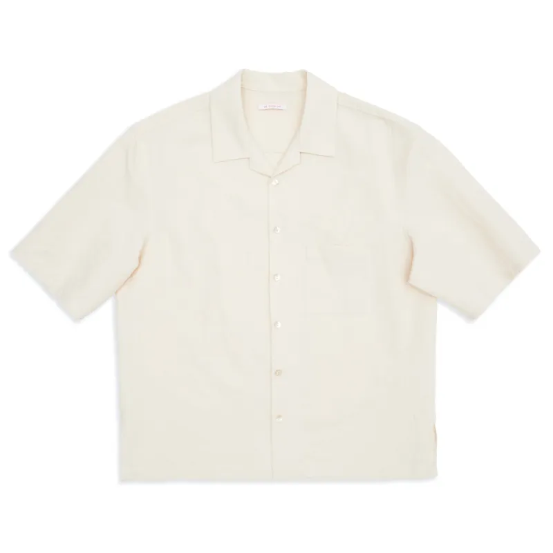 Aloha Shirt - Bone Linen / Cotton sold by S.K. Manor Hill