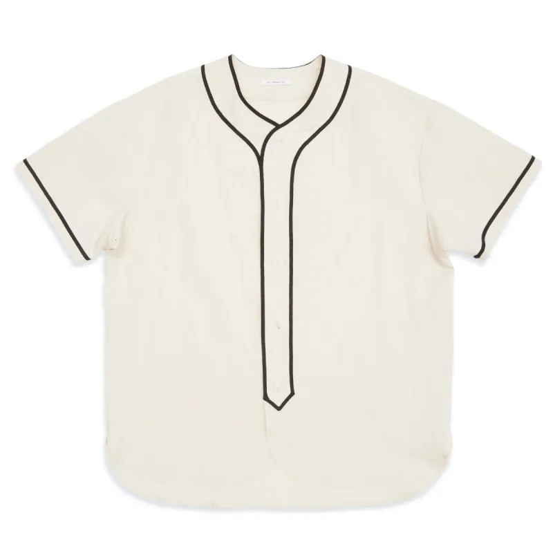 Baseball Shirt - Bone Linen / Cotton sold by S.K. Manor Hill