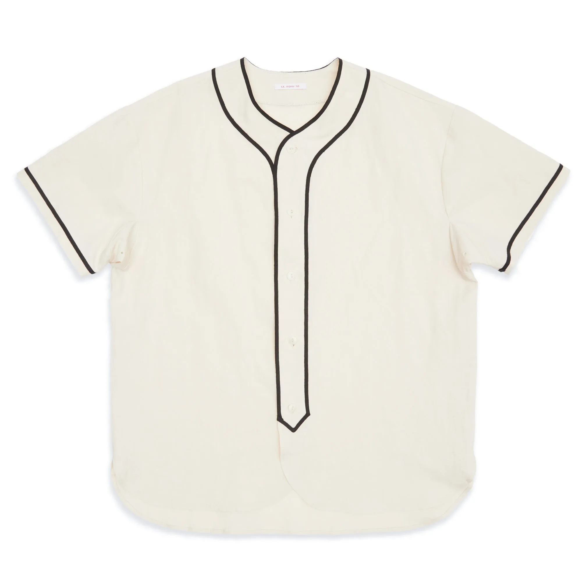 Baseball Shirt - Bone Linen / Cotton sold by S.K. Manor Hill