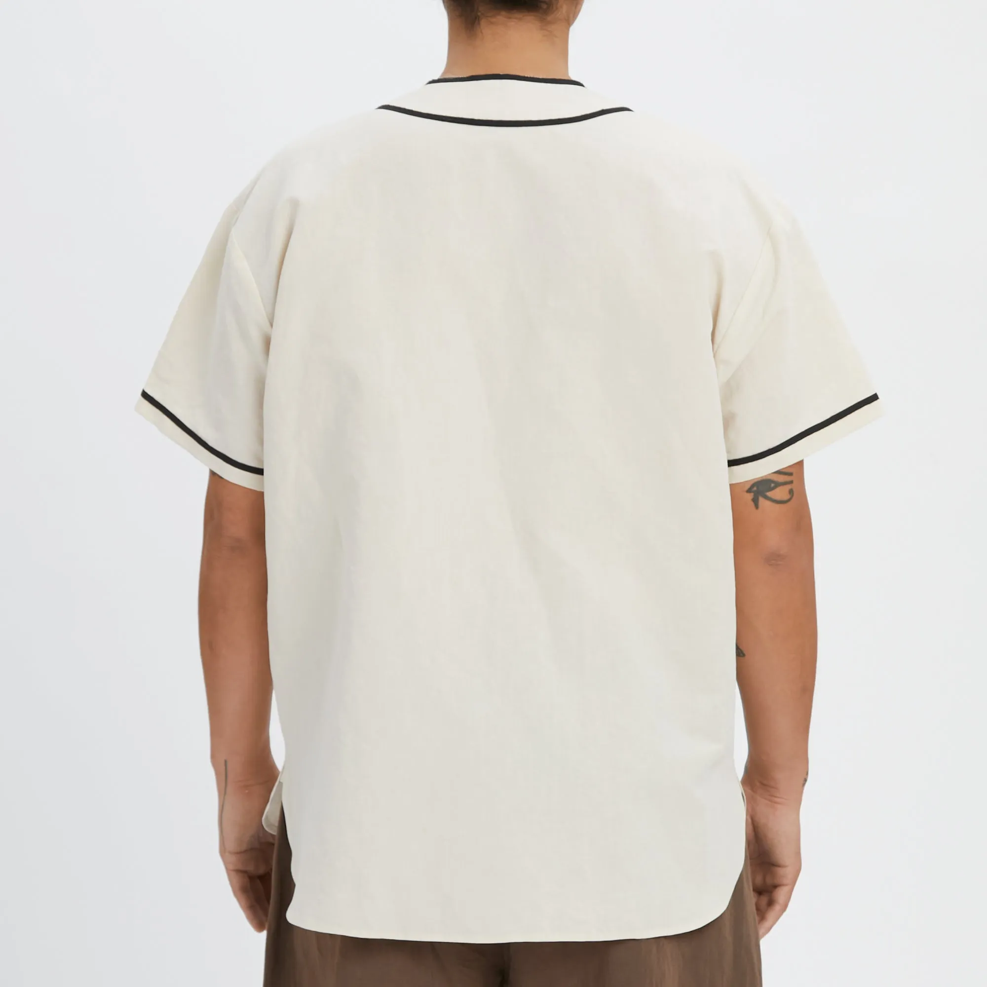 Baseball Shirt - Bone Linen / Cotton sold by S.K. Manor Hill product image thumbnail 5