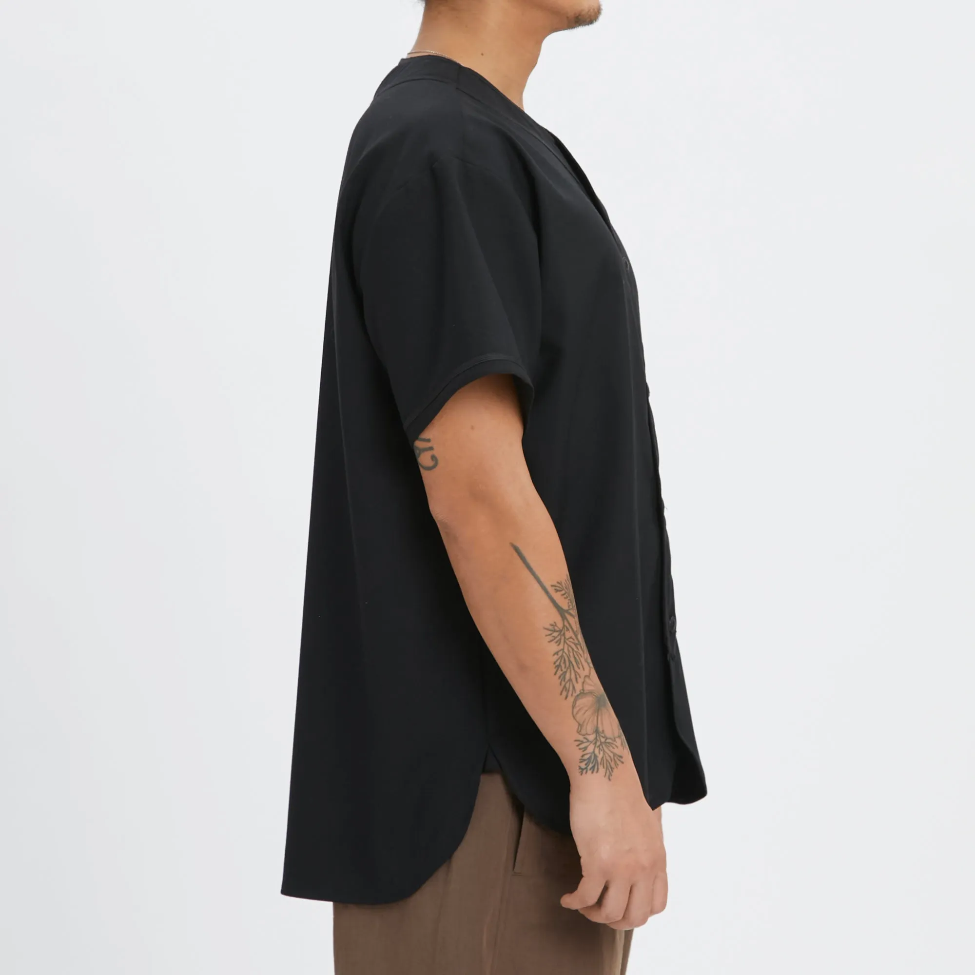 Baseball Shirt - Black Tropical Wool sold by S.K. Manor Hill product image thumbnail 4
