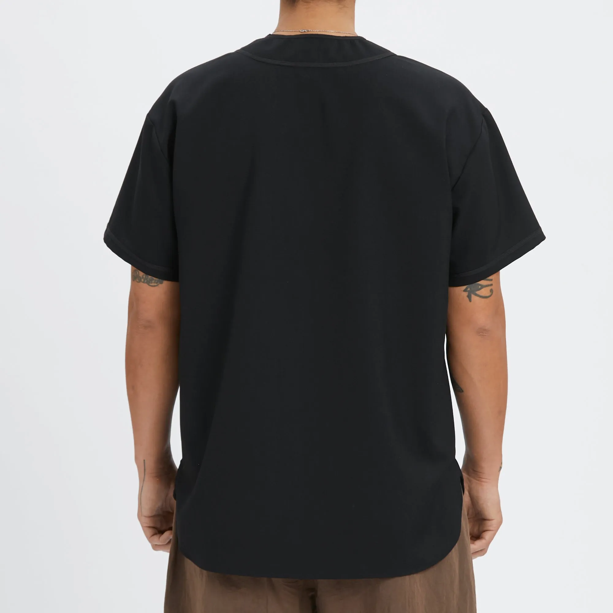 Baseball Shirt - Black Tropical Wool sold by S.K. Manor Hill product image thumbnail 5