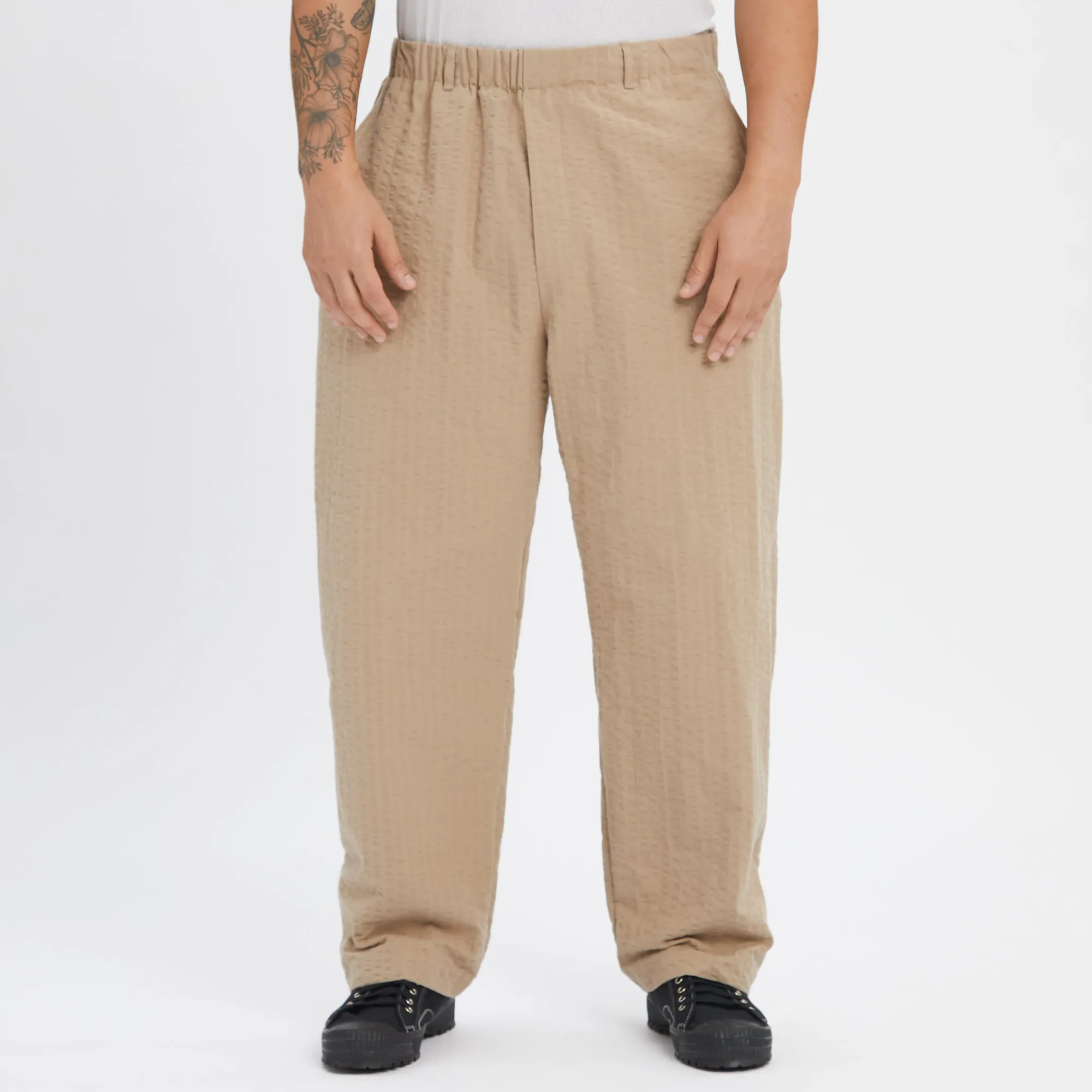 Tilt Pant - Tan Puckered Cotton sold by S.K. Manor Hill product image thumbnail 3