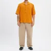 Tilt Pant - Tan Puckered Cotton sold by S.K. Manor Hill