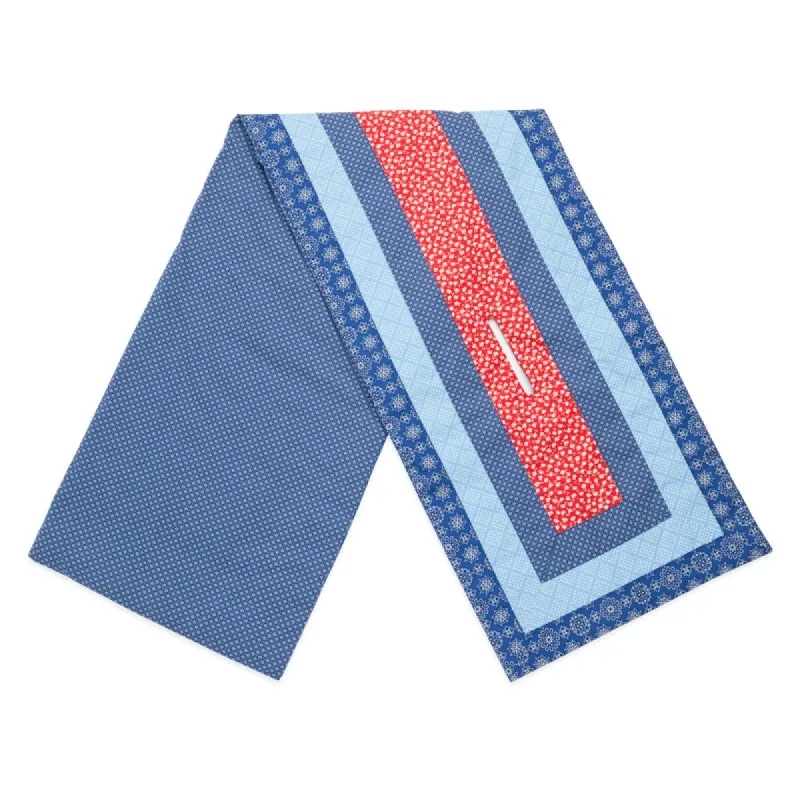 Patchwork Quilted Scarf - Multicolor Cotton made by S.K. Manor Hill