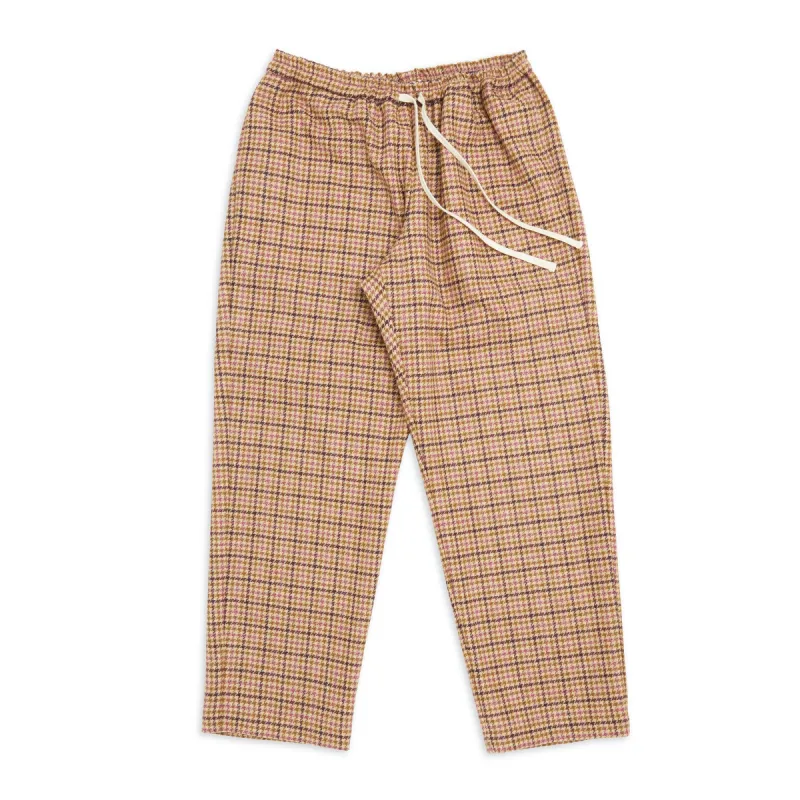 Lodge Pant - MOON Tan & Purple Plaid Tweed Wool sold by S.K. Manor Hill