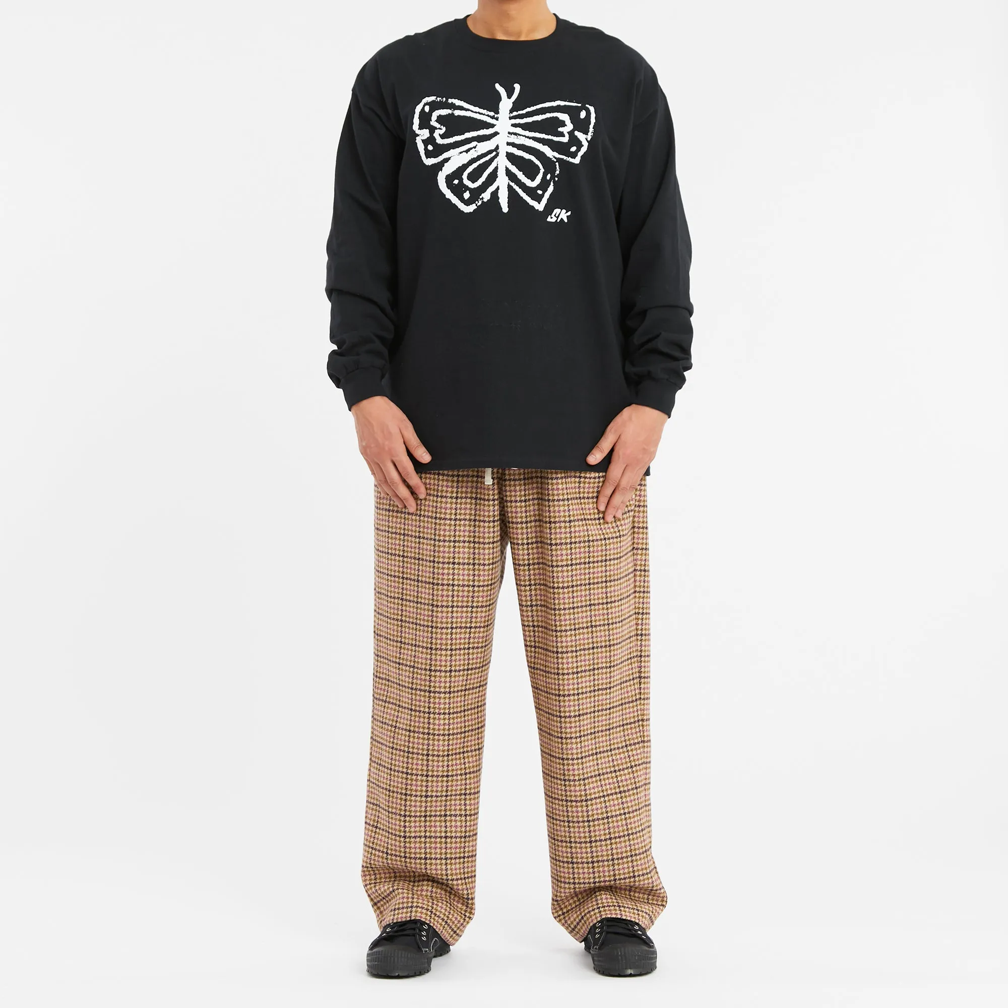 Lodge Pant - MOON Tan & Purple Plaid Tweed Wool sold by S.K. Manor Hill product image thumbnail 2