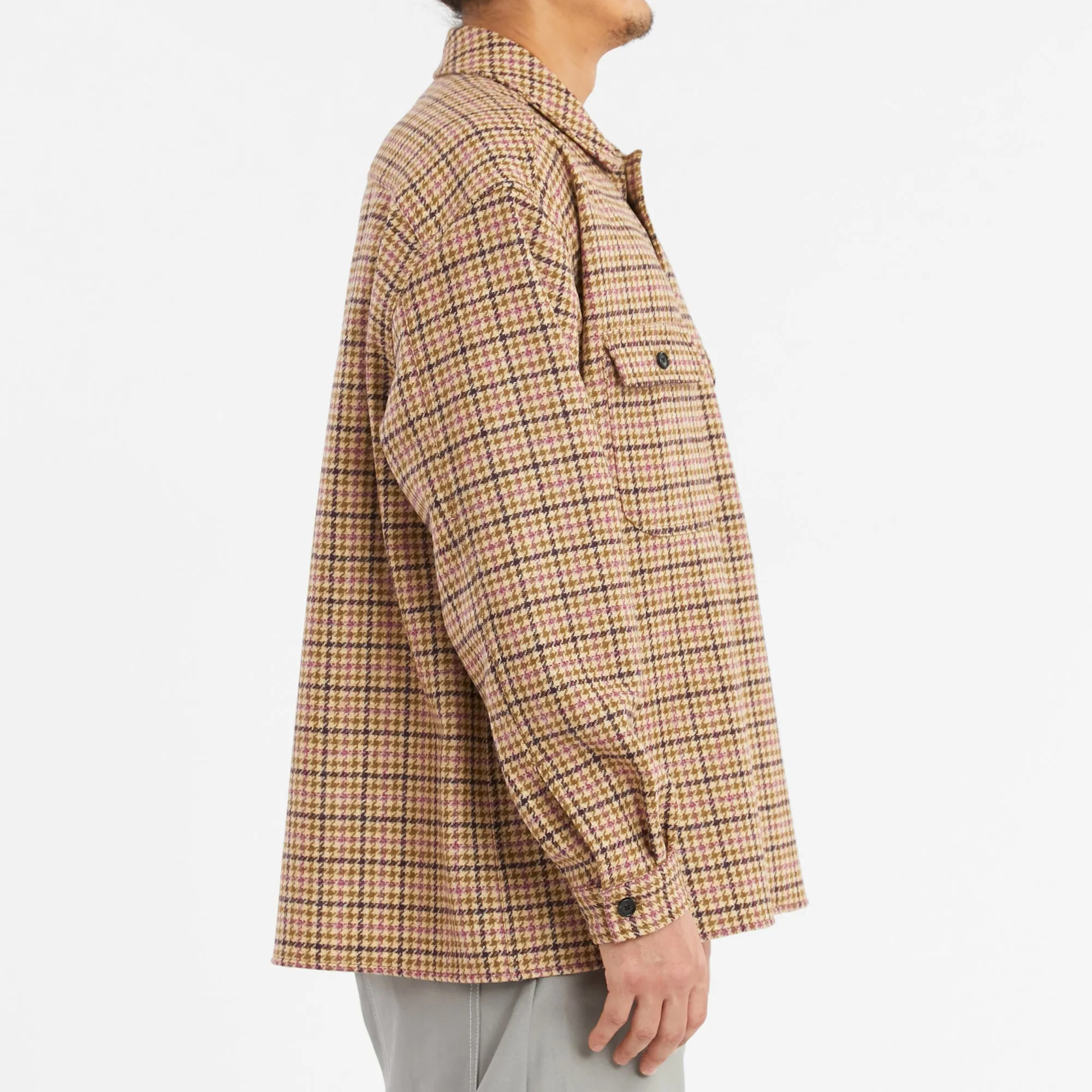 Park Shirt/Jacket - MOON Purple Plaid Tweed Wool sold by S.K. Manor Hill product image thumbnail 4