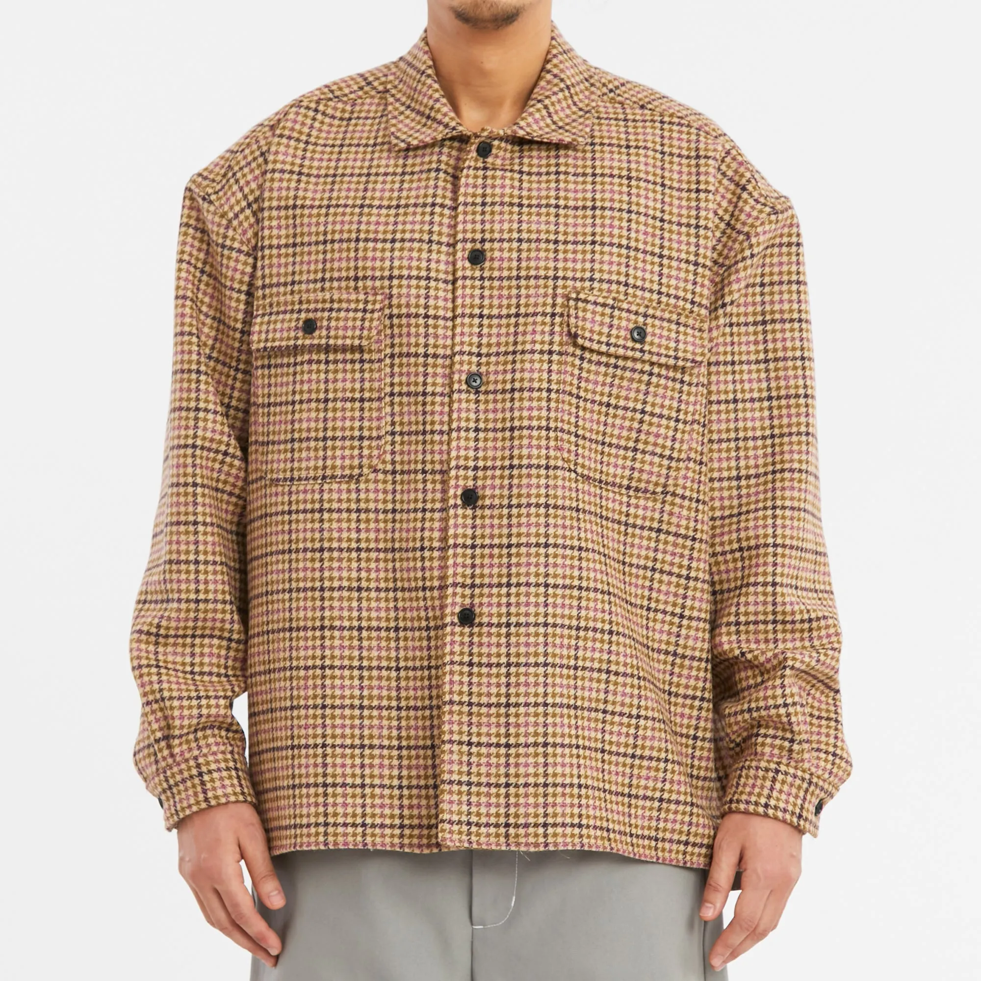 Park Shirt/Jacket - MOON Purple Plaid Tweed Wool sold by S.K. Manor Hill product image thumbnail 3