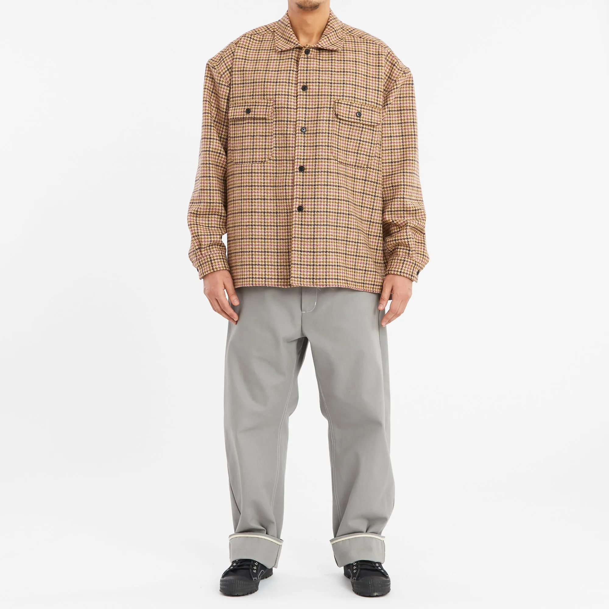 Park Shirt/Jacket - MOON Purple Plaid Tweed Wool sold by S.K. Manor Hill product image thumbnail 2