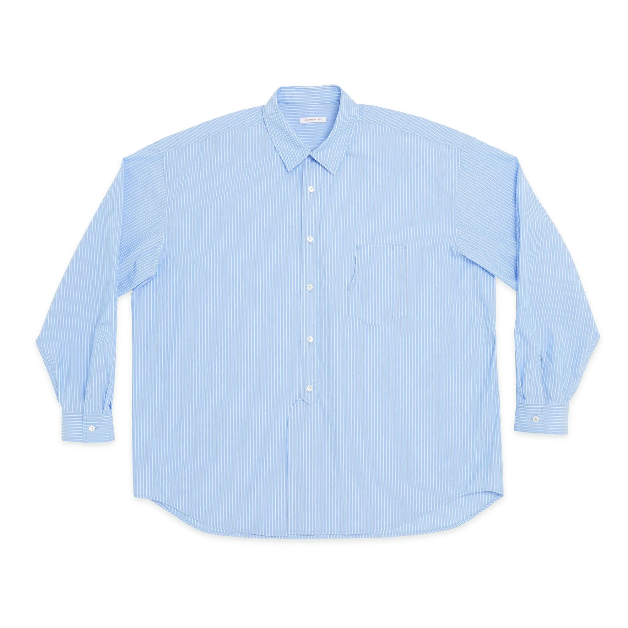Savant Shirt - Blue & White Striped Cotton sold by S.K. Manor Hill