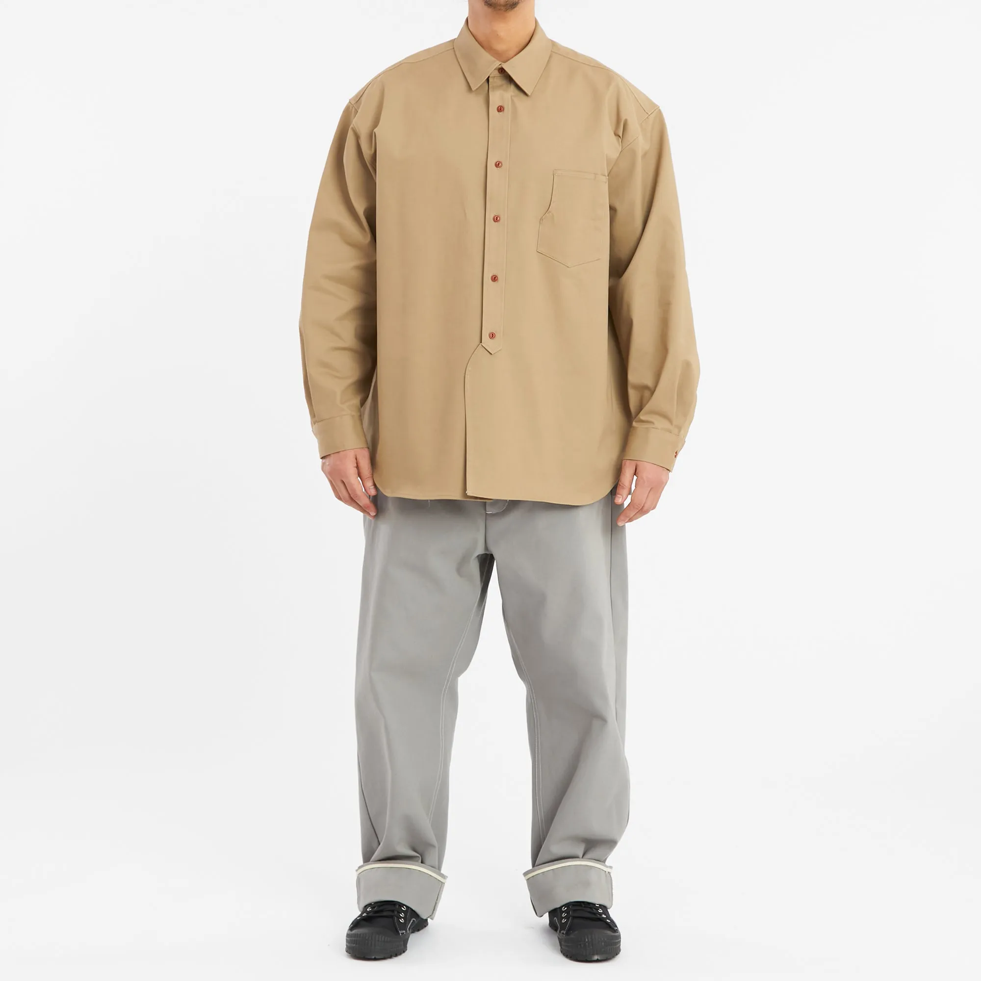 Savant Shirt - Organic Cotton Khaki Twill sold by S.K. Manor Hill product image thumbnail 2