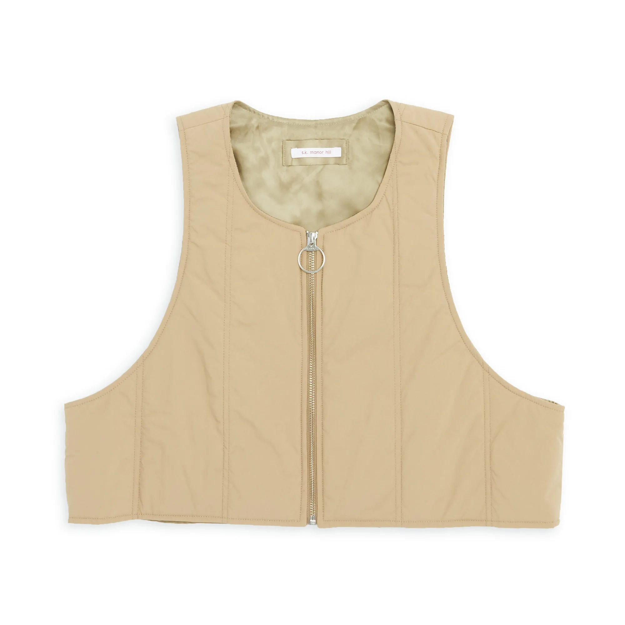 Kit Vest - Tan Quilted Recycled Nylon WR sold by S.K. Manor Hill