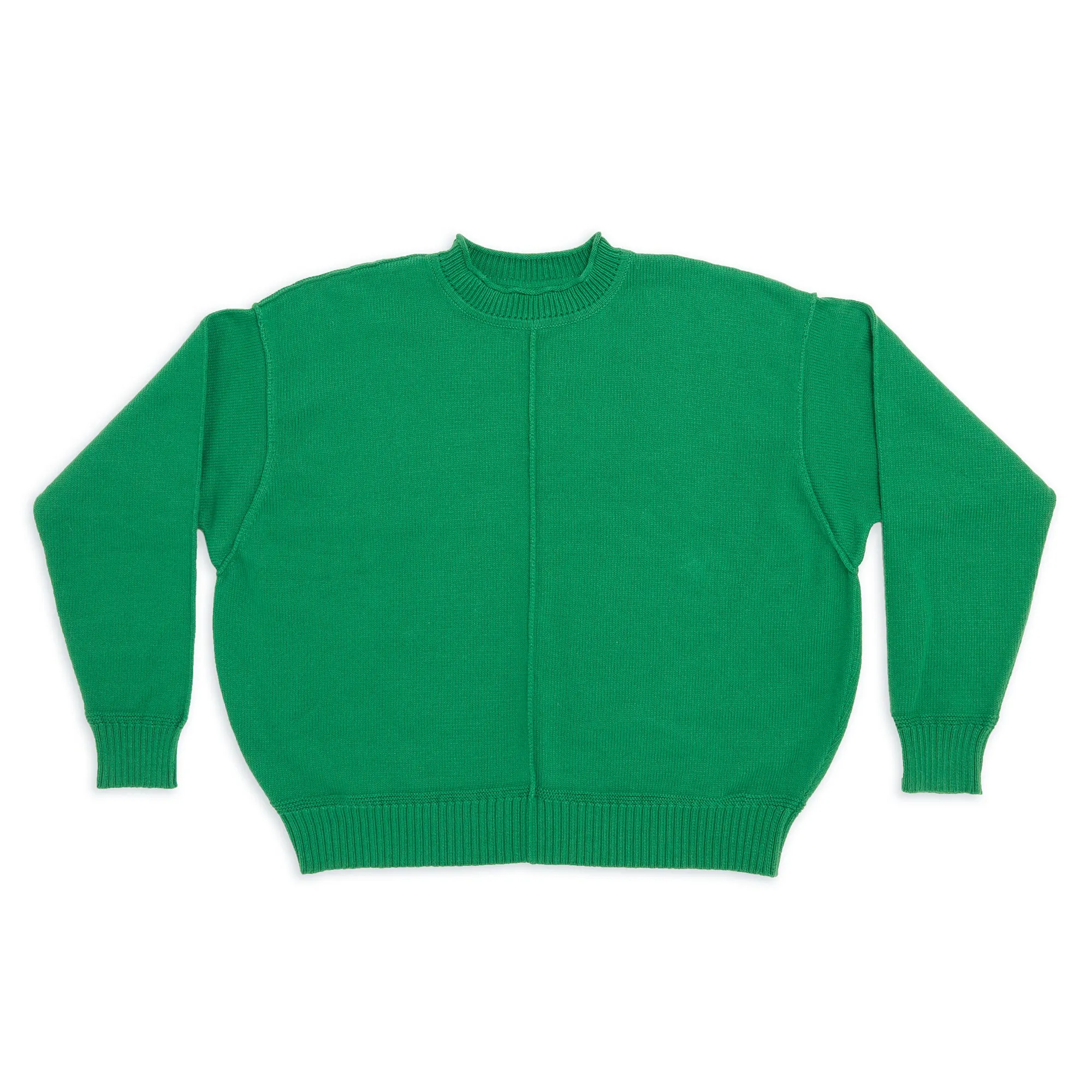 Wharf Sweater - Kelly Green Cotton sold by S.K. Manor Hill