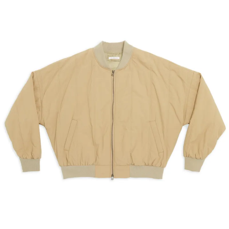 Reversible Bomber Jacket - Tan Quilted Recycled Nylon WR sold by S.K. Manor Hill