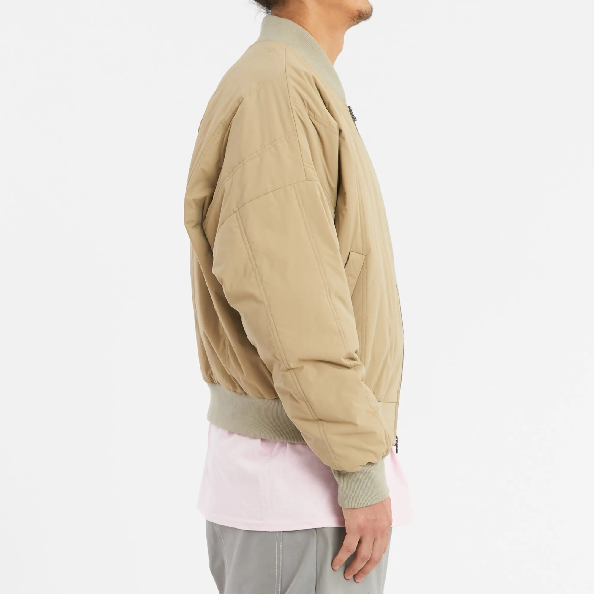 Reversible Bomber Jacket - Tan Quilted Recycled Nylon WR sold by S.K. Manor Hill product image thumbnail 4
