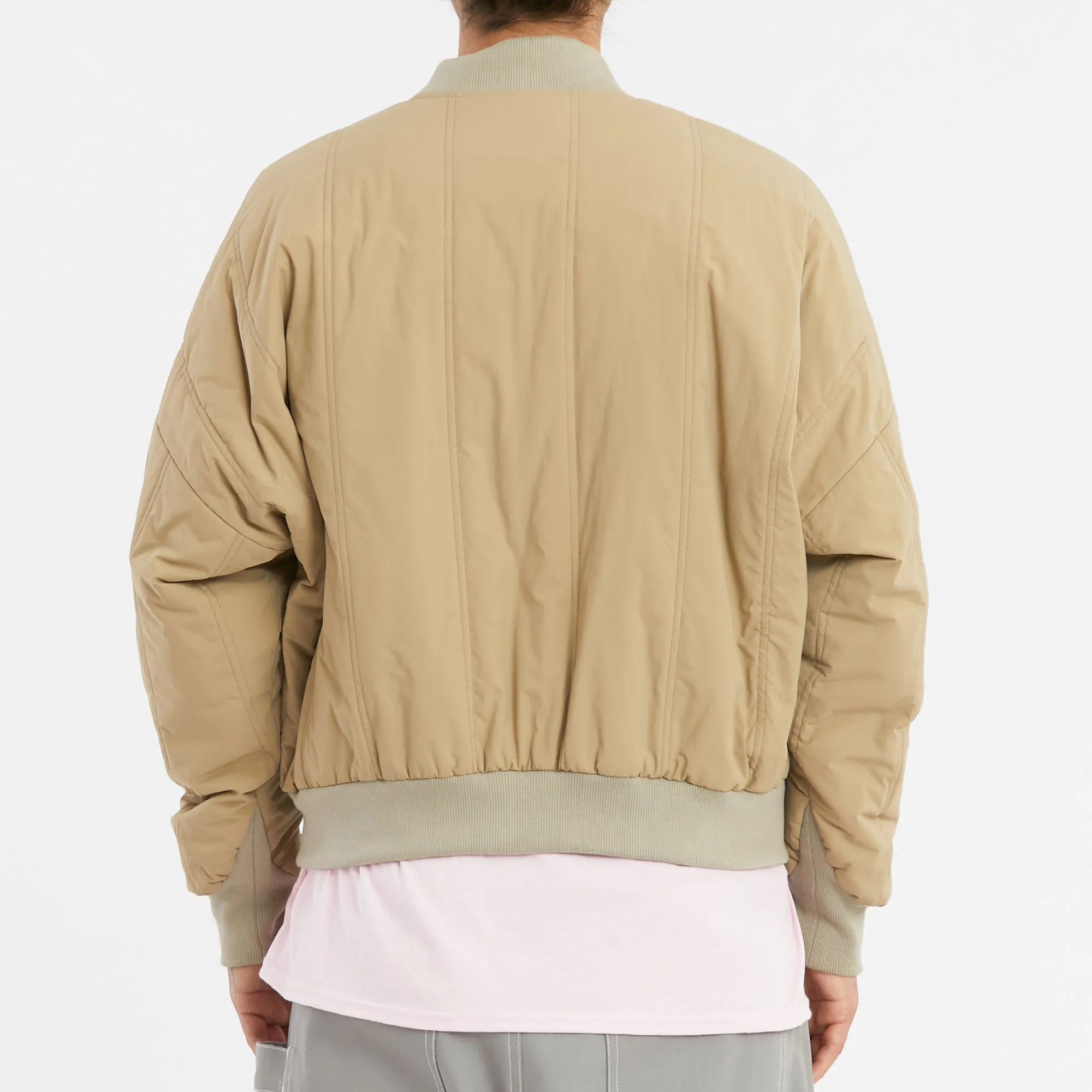 Reversible Bomber Jacket - Tan Quilted Recycled Nylon WR sold by S.K. Manor Hill product image thumbnail 5
