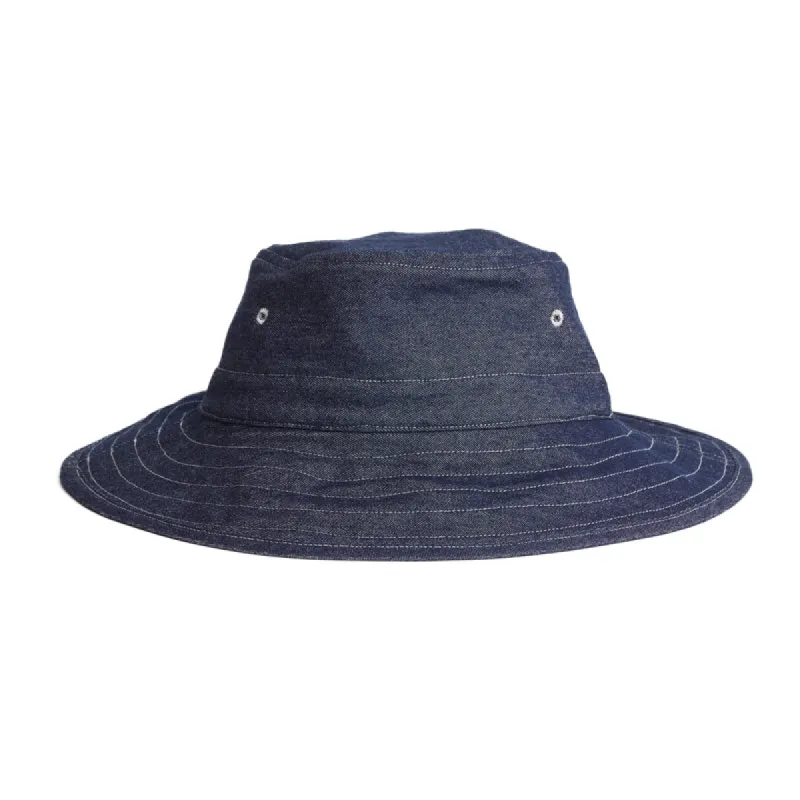 Bucket Hat - Indigo Denim Cotton sold by S.K. Manor Hill