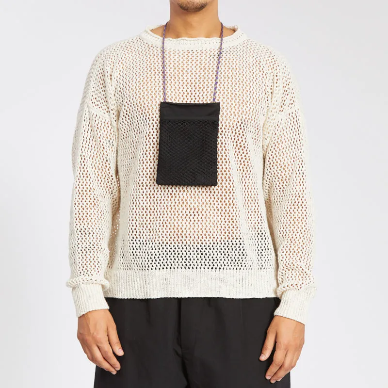 Satchel Necklace - Black Coated Linen/Cotton sold by S.K. Manor Hill product image thumbnail 3