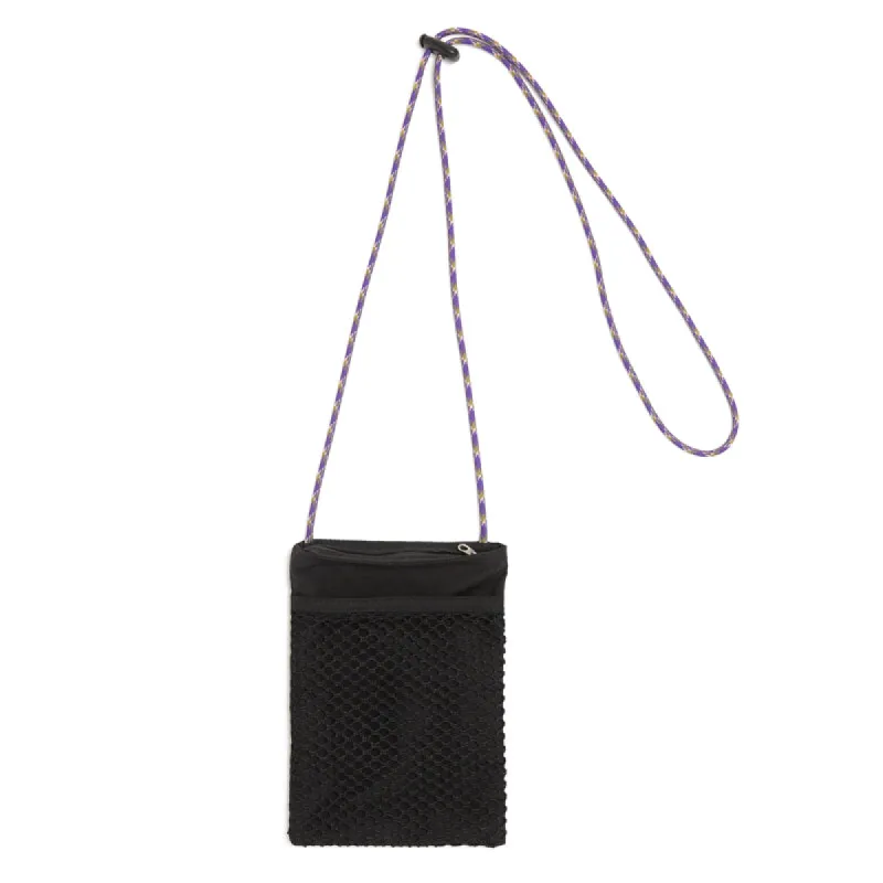 Satchel Necklace - Black Coated Linen/Cotton made by S.K. Manor Hill