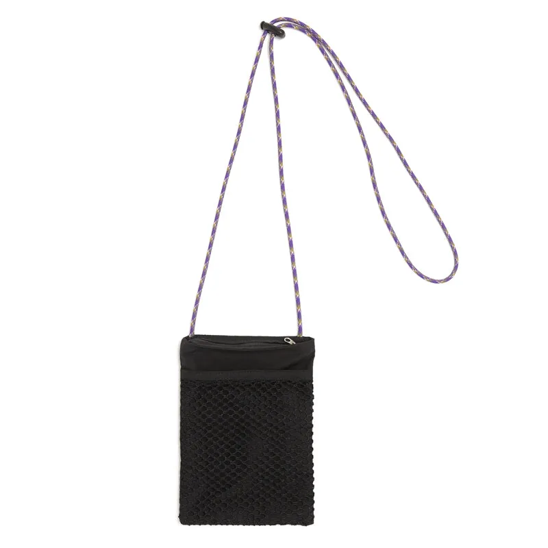 Satchel Necklace - Black Coated Linen/Cotton sold by S.K. Manor Hill
