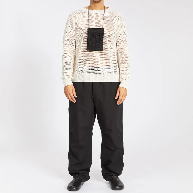 Satchel Necklace - Black Coated Linen/Cotton sold by S.K. Manor Hill product image thumbnail 2