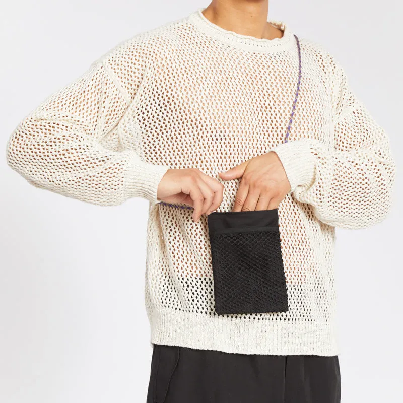 Satchel Necklace - Black Coated Linen/Cotton sold by S.K. Manor Hill product image thumbnail 5