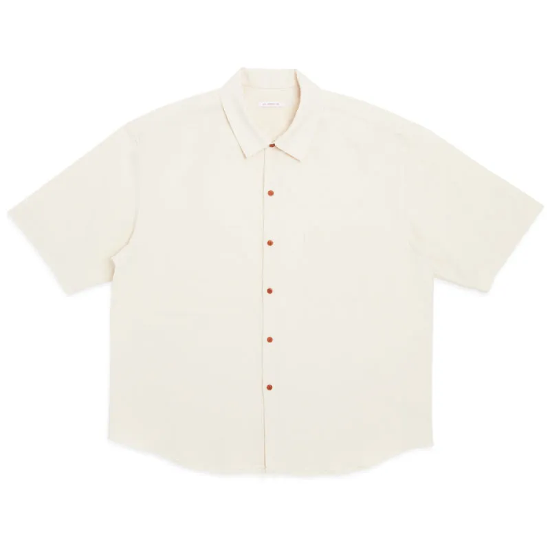 Sage Shirt - Bone Linen Cotton made by S.K. Manor Hill