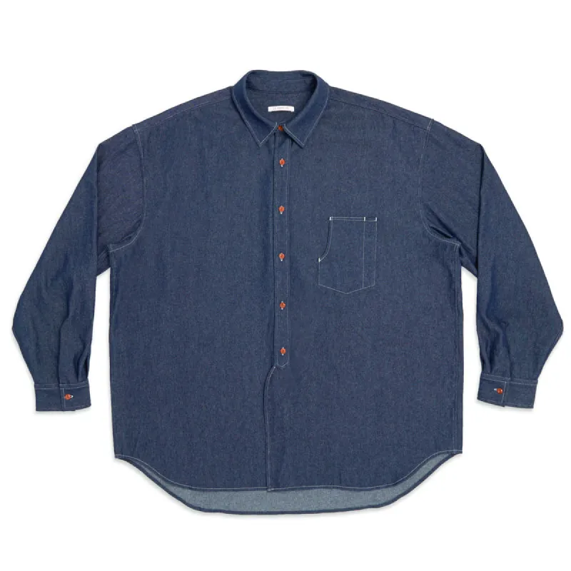 Savant Shirt - Indigo Denim Cotton sold by S.K. Manor Hill