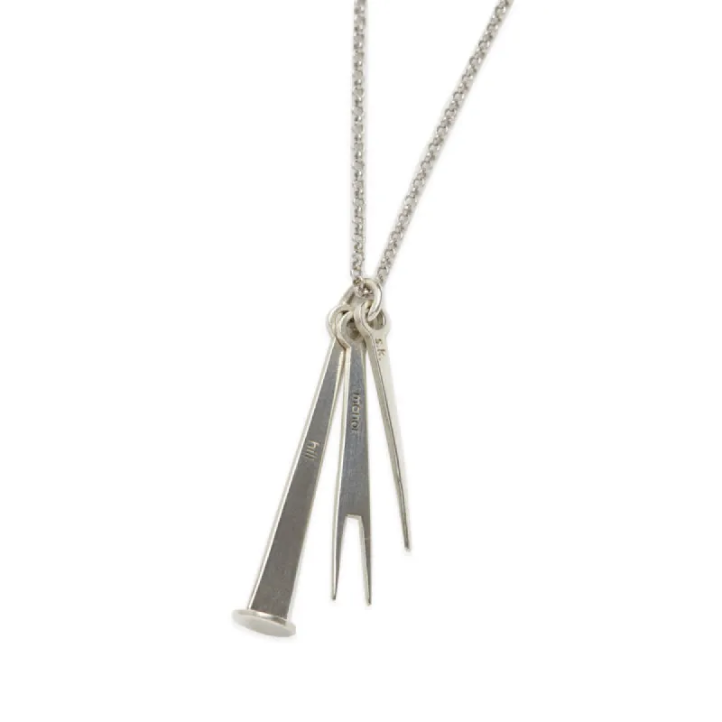 Trio Pendant Sterling Silver Necklace made by S.K. Manor Hill