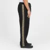 Saunter Pant - Black Cotton Fleece w/ Decorative Trim sold by S.K. Manor Hill
