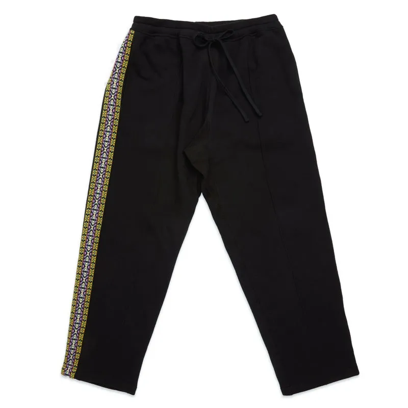 Saunter Pant - Black Cotton Fleece w/ Decorative Trim sold by S.K. Manor Hill