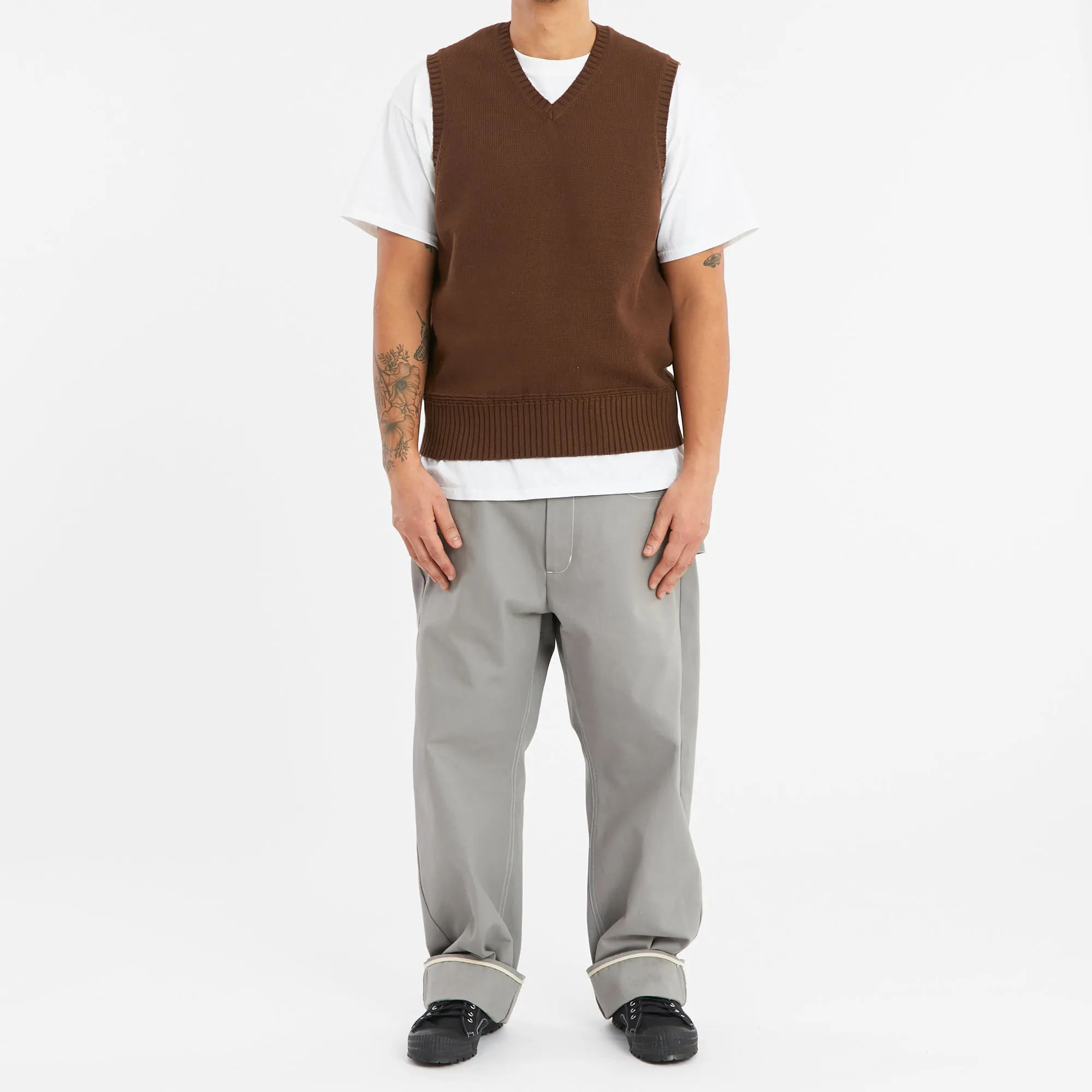 Sweater Vest - Brown Cotton sold by S.K. Manor Hill product image thumbnail 2