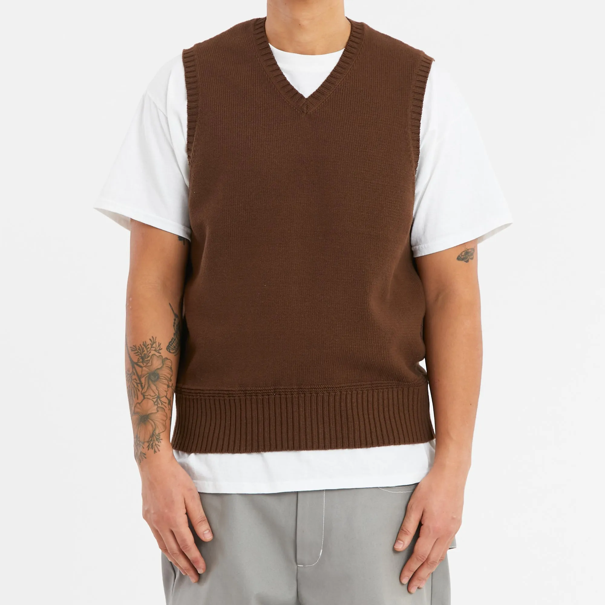Sweater Vest - Brown Cotton sold by S.K. Manor Hill product image thumbnail 3