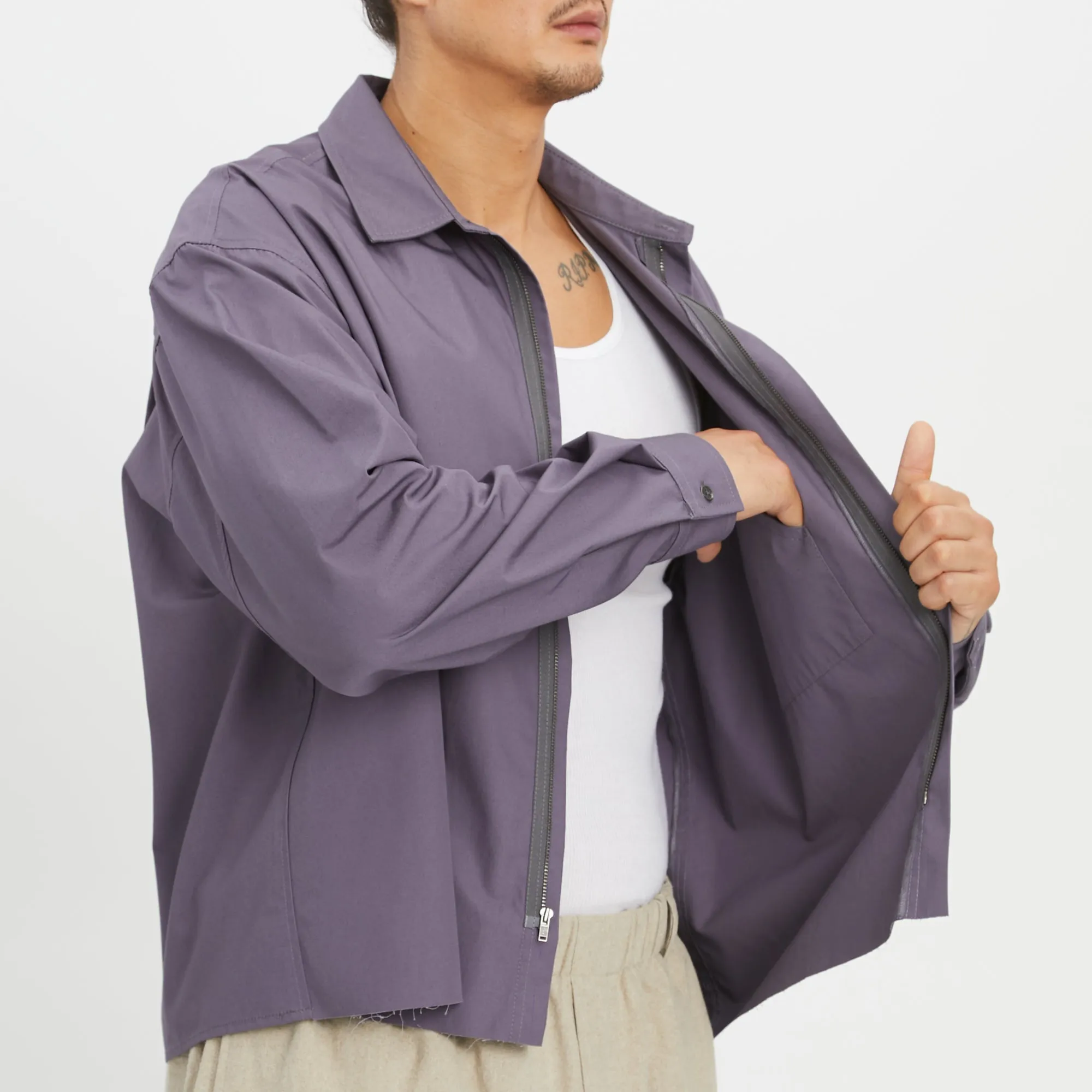 Mechanic Shirt/Jacket - Aubergine Cotton sold by S.K. Manor Hill product image thumbnail 5